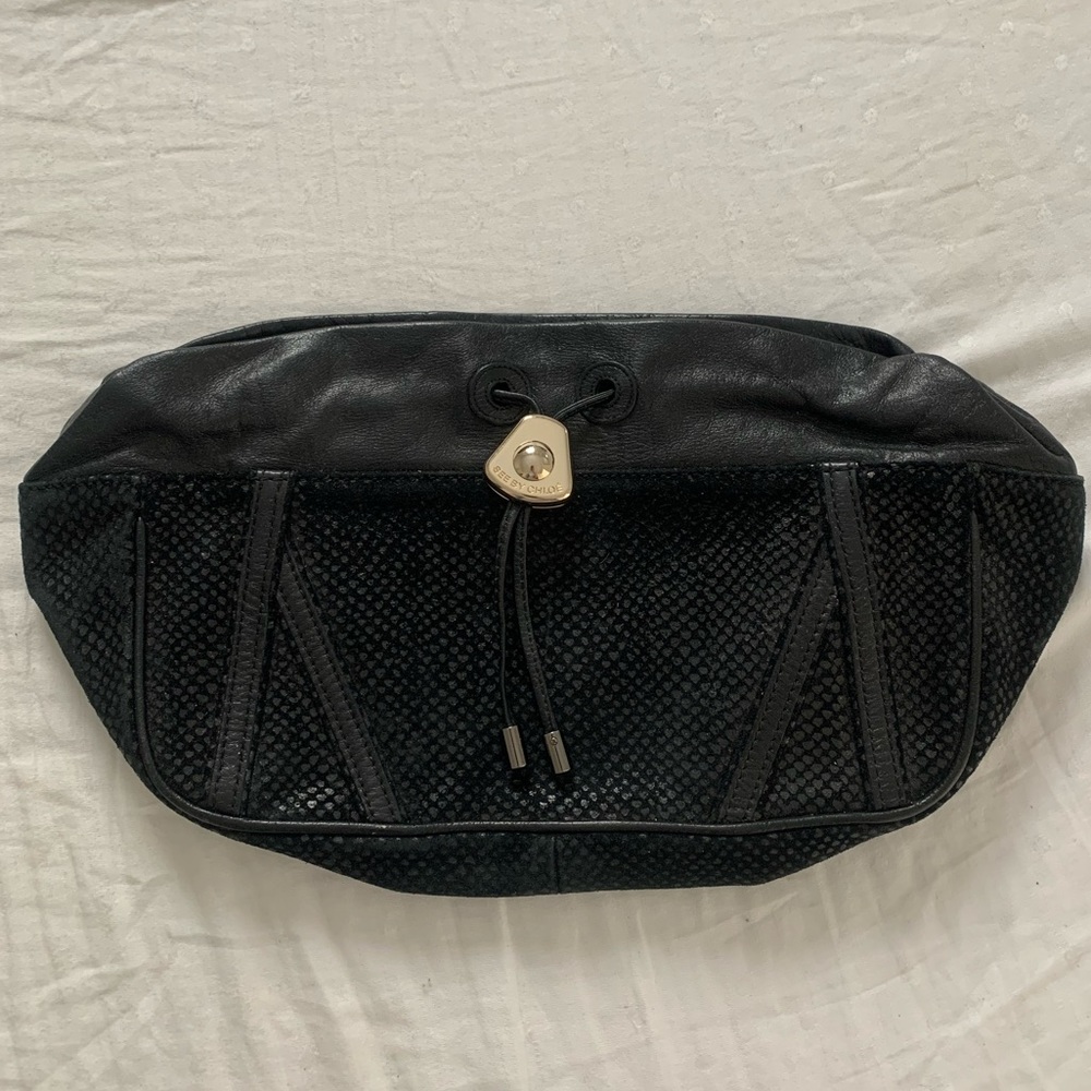 SEE BY CHLOE Black Leather Clutch